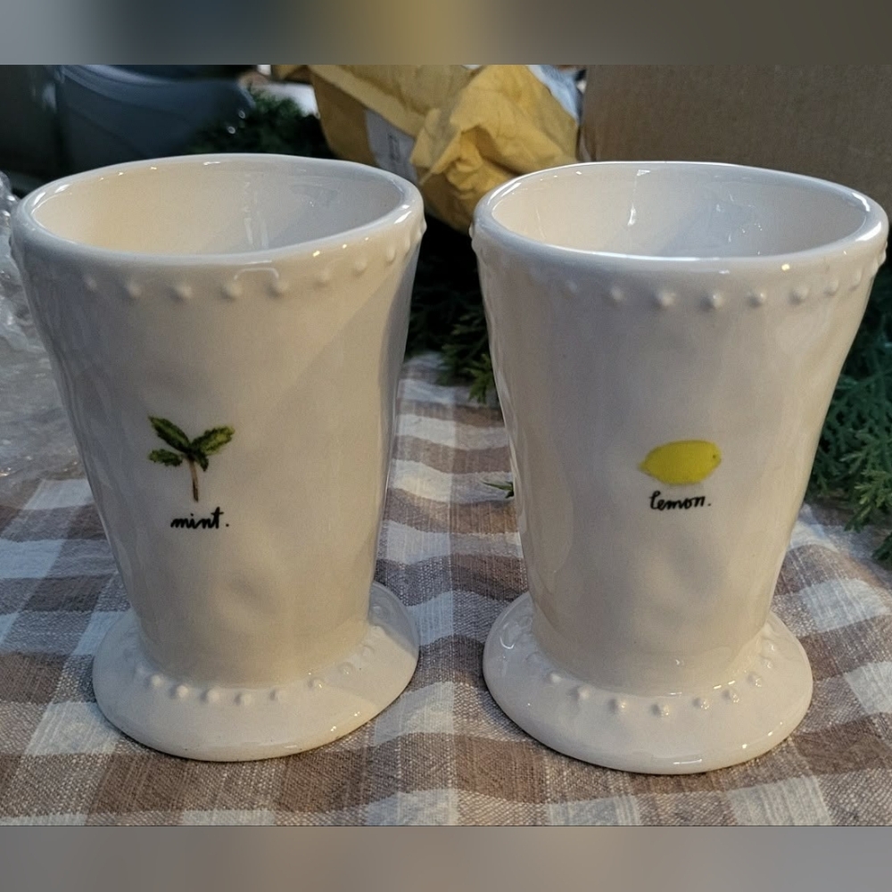 Rae Dunn Boutique Tetired Mint Julep Cups